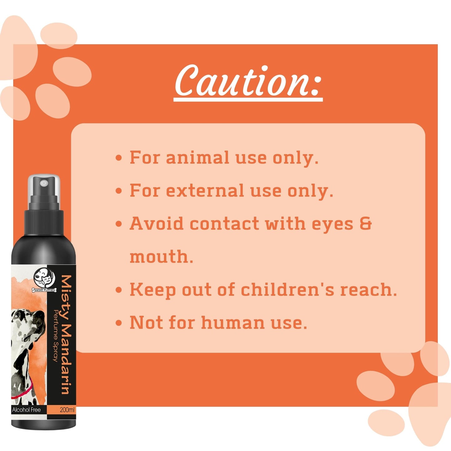 Foodie Puppies Pet Perfume Spray Misty Mandarin for Dogs - 200 ml