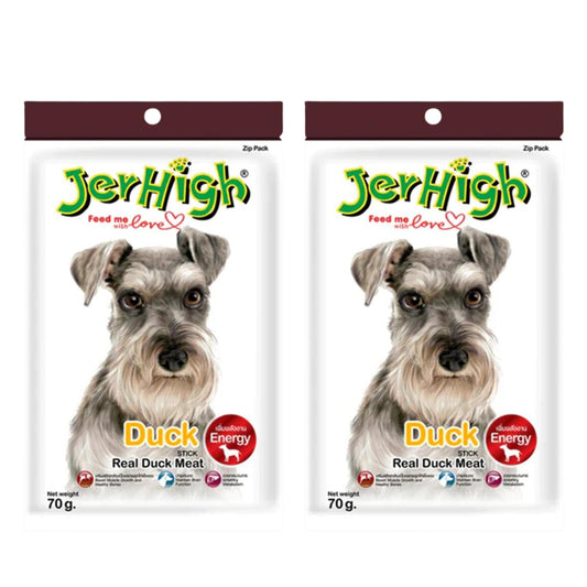 JerHigh Duck Stick Dog Treat with Real Chicken Meat - 70gm, Pack of 2