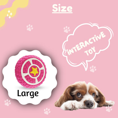 Foodie Puppies Latex Squeaky Toy for Medium Dogs - Pink Pie, Large