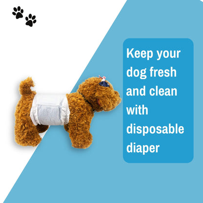 Foodie Puppies Disposable Dog Diapers for Male Dogs - Medium