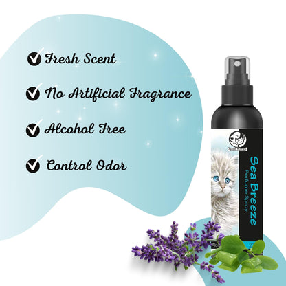 Foodie Puppies Pet Perfume Spray Sea Breeze for Cats - 200 ml
