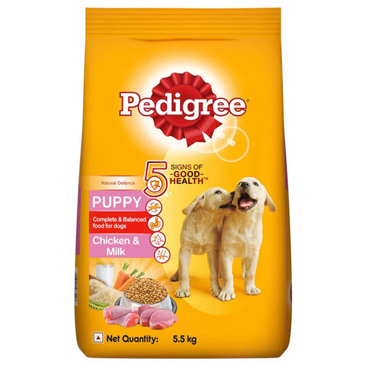 Pedigree Puppy Dry Dog Food - Chicken & Milk, 5.5Kg
