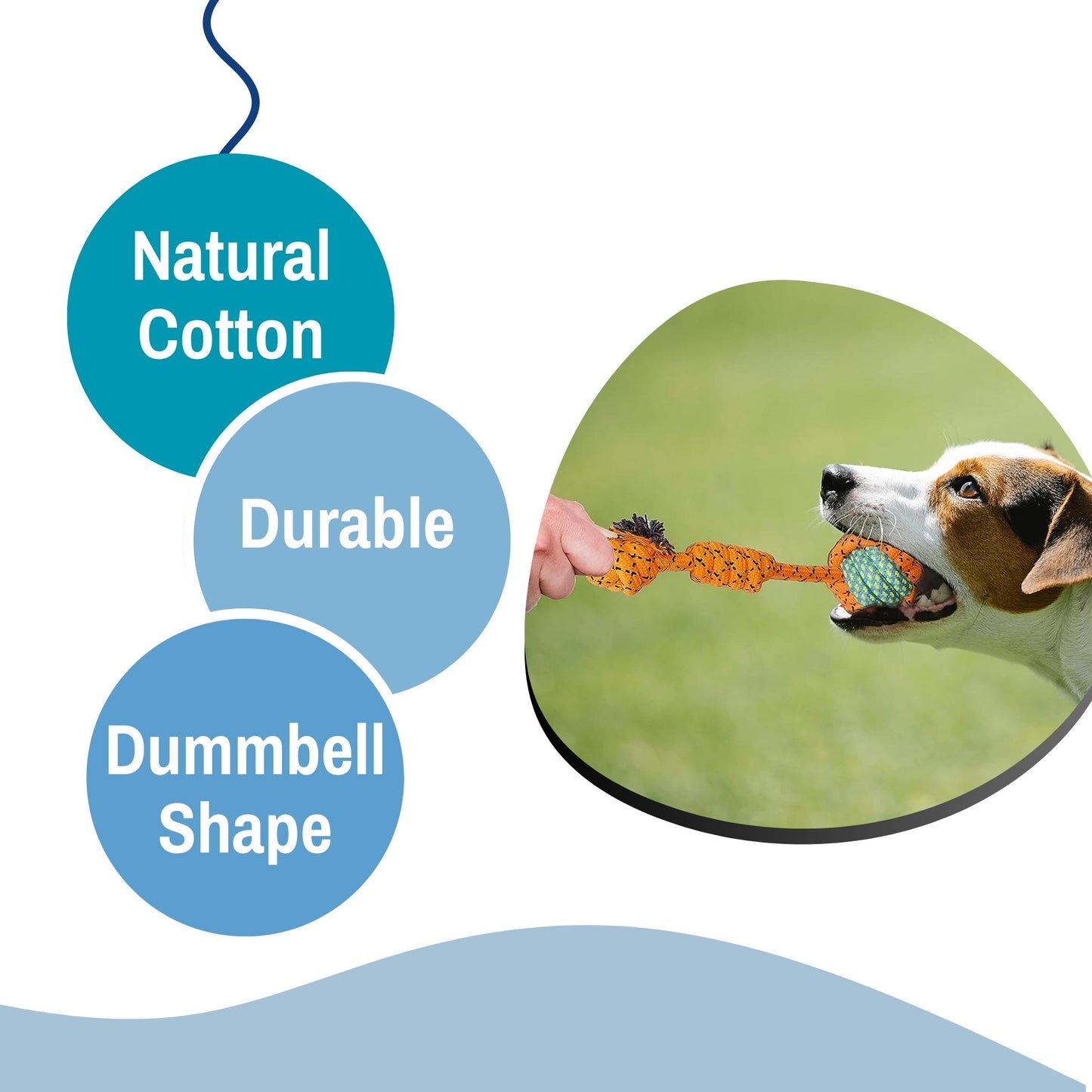 Foodie Puppies Durable Knotted Handle Ball Rope Chew for Dogs & Puppies