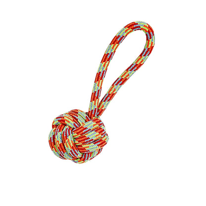 Foodie Puppies Durable Handle Ball Rope Chew Toy for Dogs & Puppies
