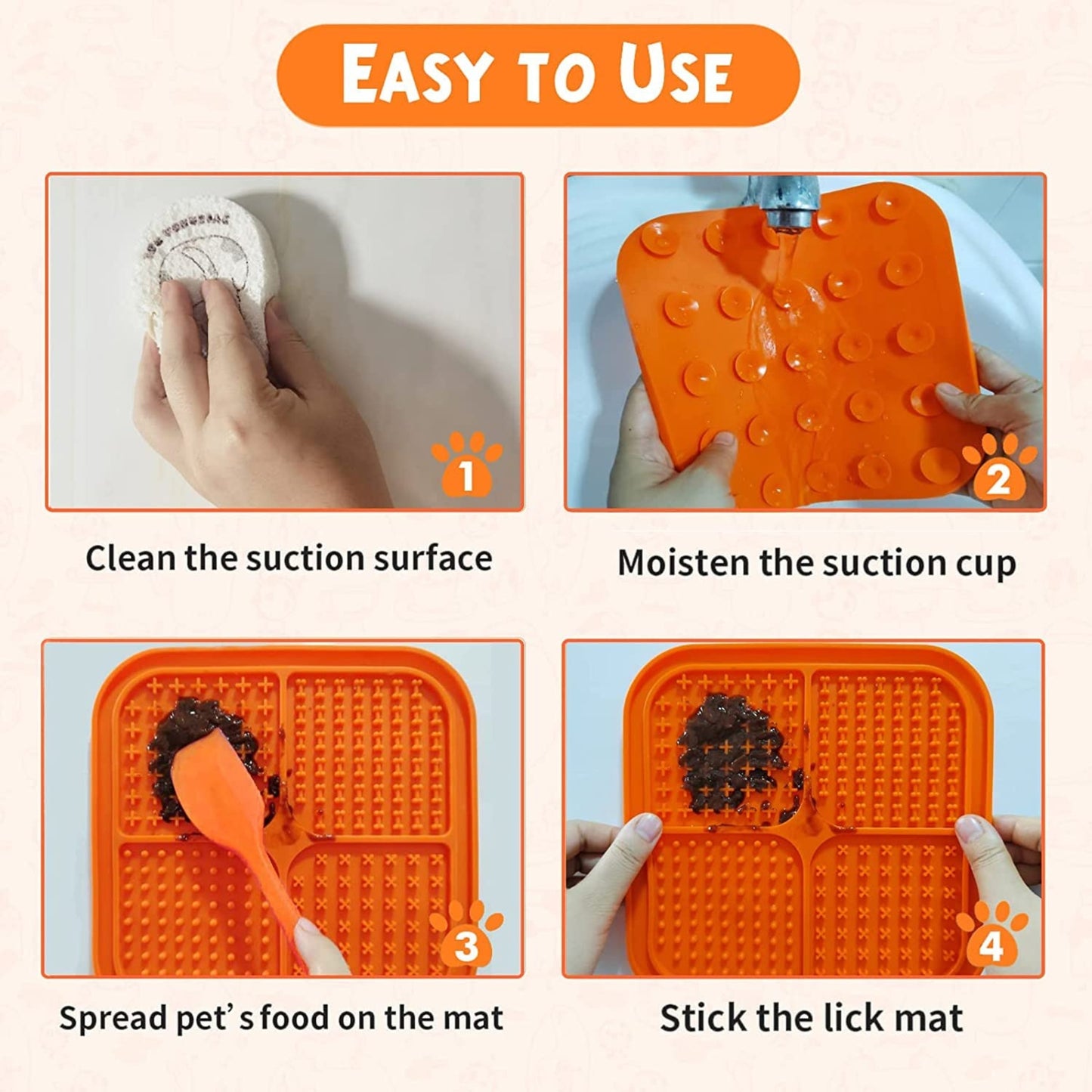 Foodie Puppies Premium 4 Factor Lick Pad with Suction Cups for Dogs & Cats