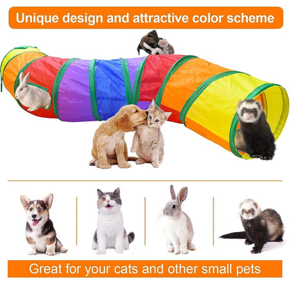 Foodie Puppies Foldable Slither Hiding Tunnel for Cat & Kitten