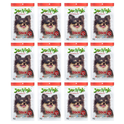 JerHigh Stick Dog Treat with Real Chicken Meat - 70gm, Pack of 12