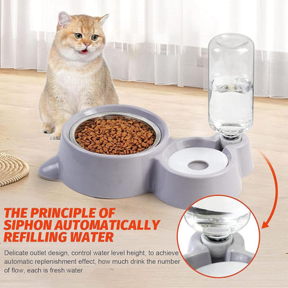 Foodie Puppies Twin Feeder Set for Cats, Kittens, Puppies & Small Dogs
