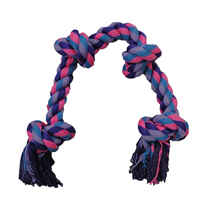 Foodie Puppies Durable 4 Knots Rope Chew for Dogs & Puppies