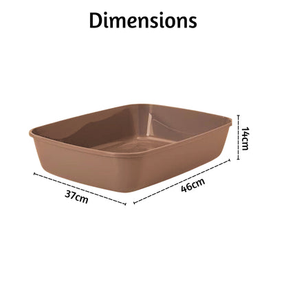 Foodie Puppies Cat Litter Tray for Small Cat and Kitten - Brown, Small