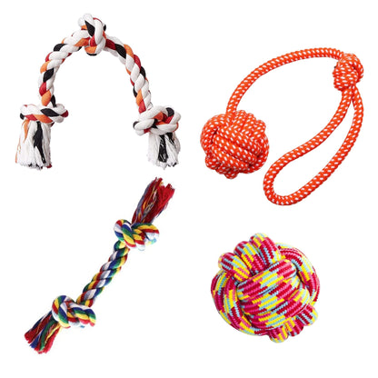 Foodie Puppies Durable Rope Chew Toy for Dogs & Puppies (Combo of 4)