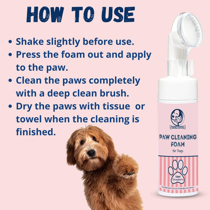 Foodie Puppies Dog Paw Cleaning Foam with Strawberry Fragrance - 150ml
