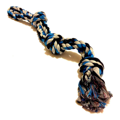 Foodie Puppies Durable 3 Knot Heavy Rope Chew Toy for Dogs & Puppies