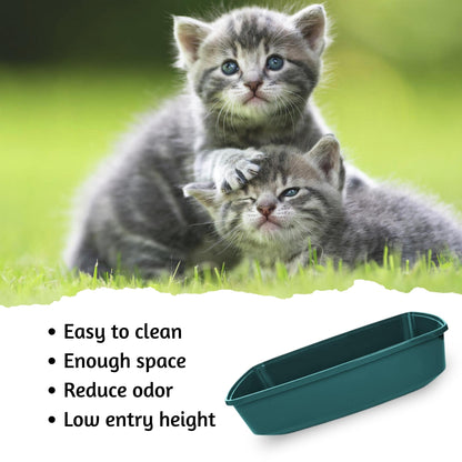 Foodie Puppies Cat Litter Tray for Small Cat and Kitten - Green, Large