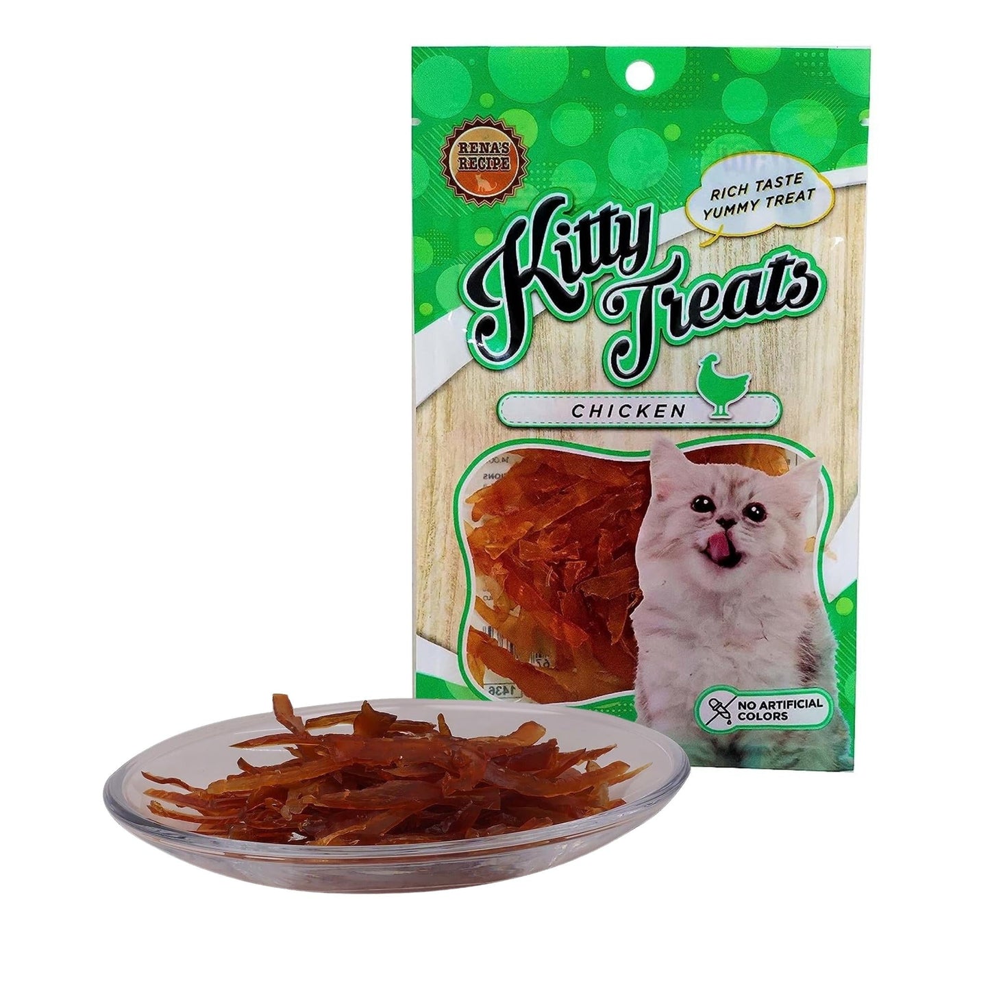 Kitty Treats Soft Chicken Jerky for Cat & Kittens - 30gm, Pack of 12