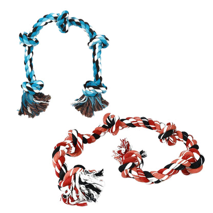Foodie Puppies Durable 5 & 6 Knot Rope Chew Toy Combo for Dogs & Puppies