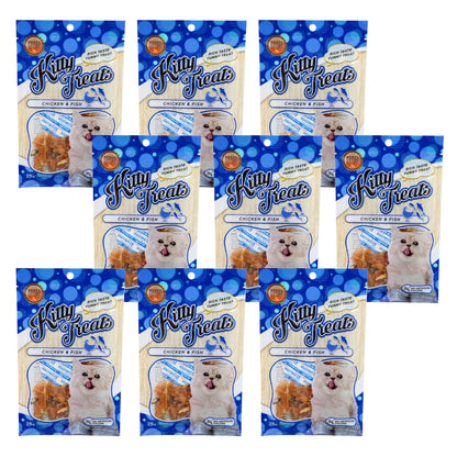 Kitty Treats Spiral Chicken Fish for Cat & Kittens - 25gm, Pack of 9