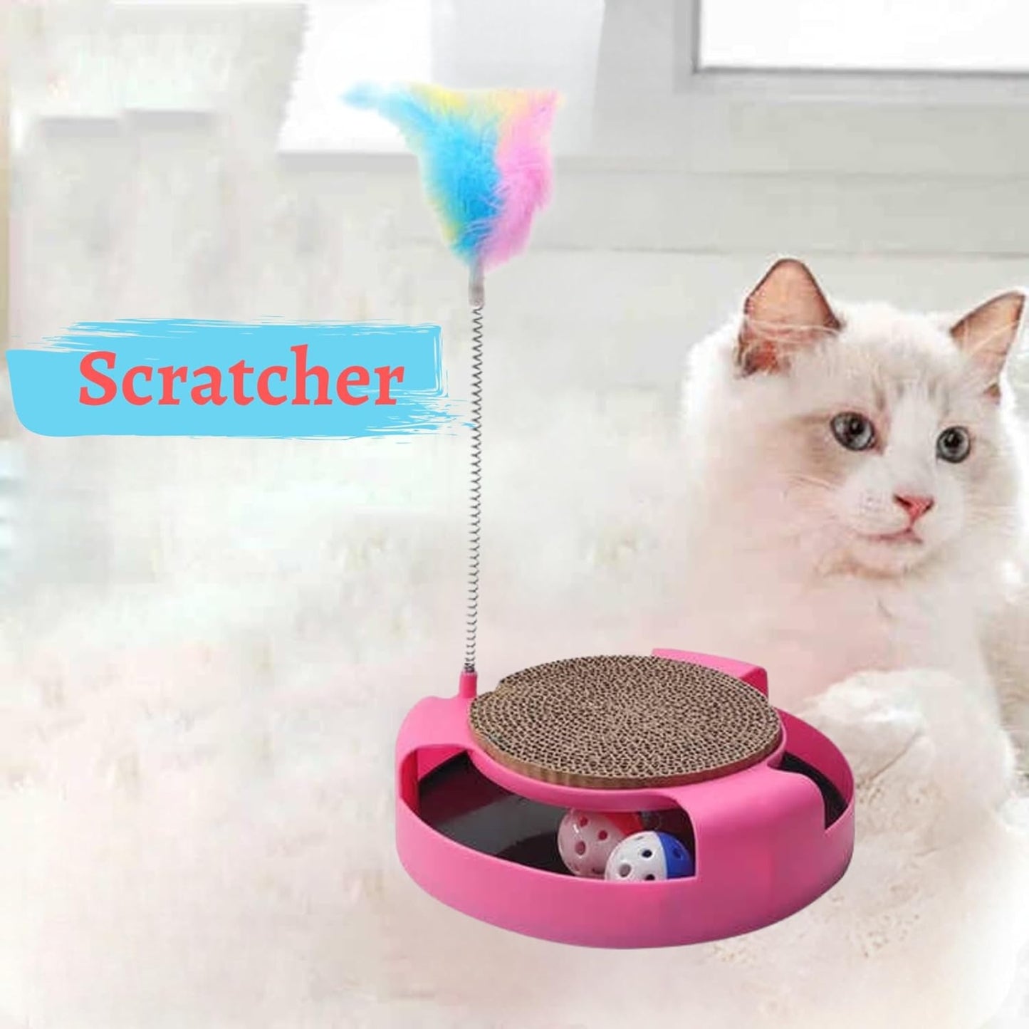 Foodie Puppies Interactive Spinny Scratch Toy for Cats & Kittens