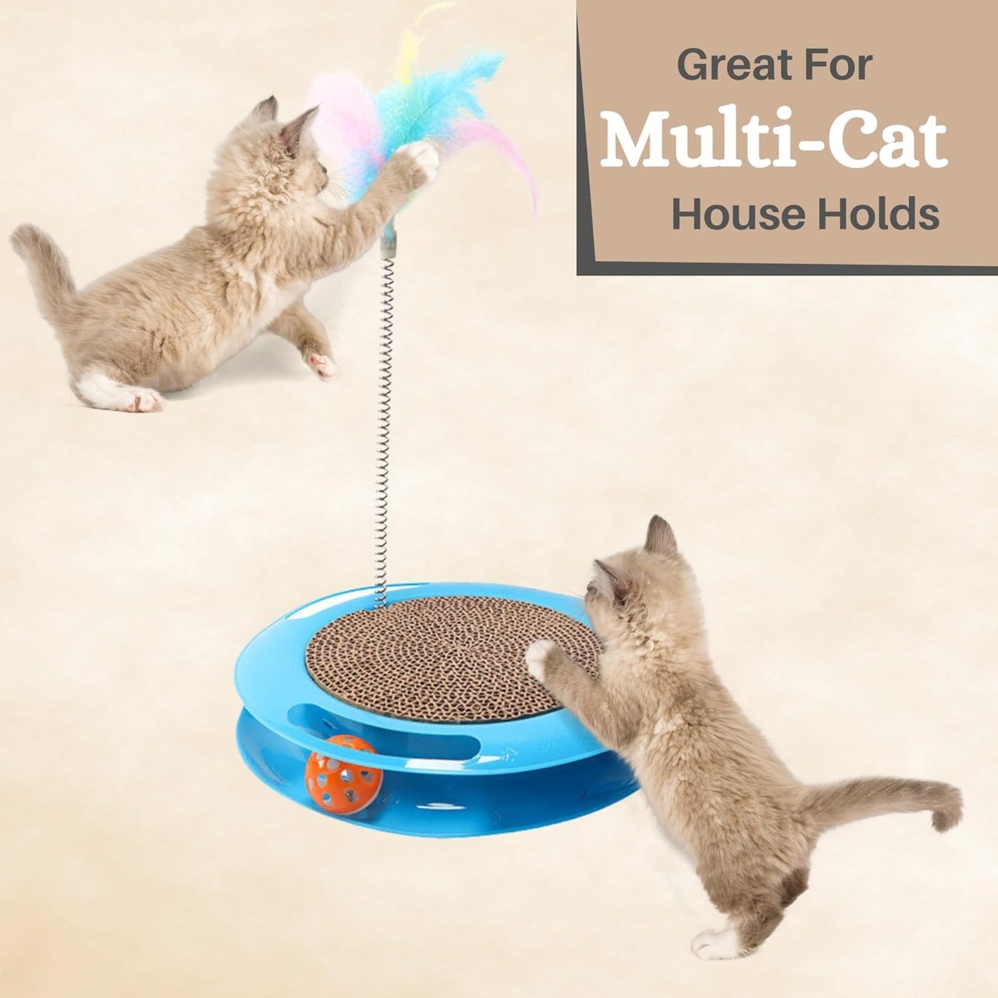 Foodie Puppies Interactive Whirl N Scratch Toy for Cats & Kittens