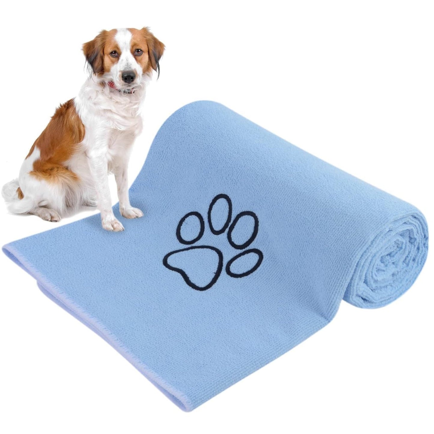 Foodie Puppies Dog Bathing Quick Drying Towel (60x115cm), Pack of 3