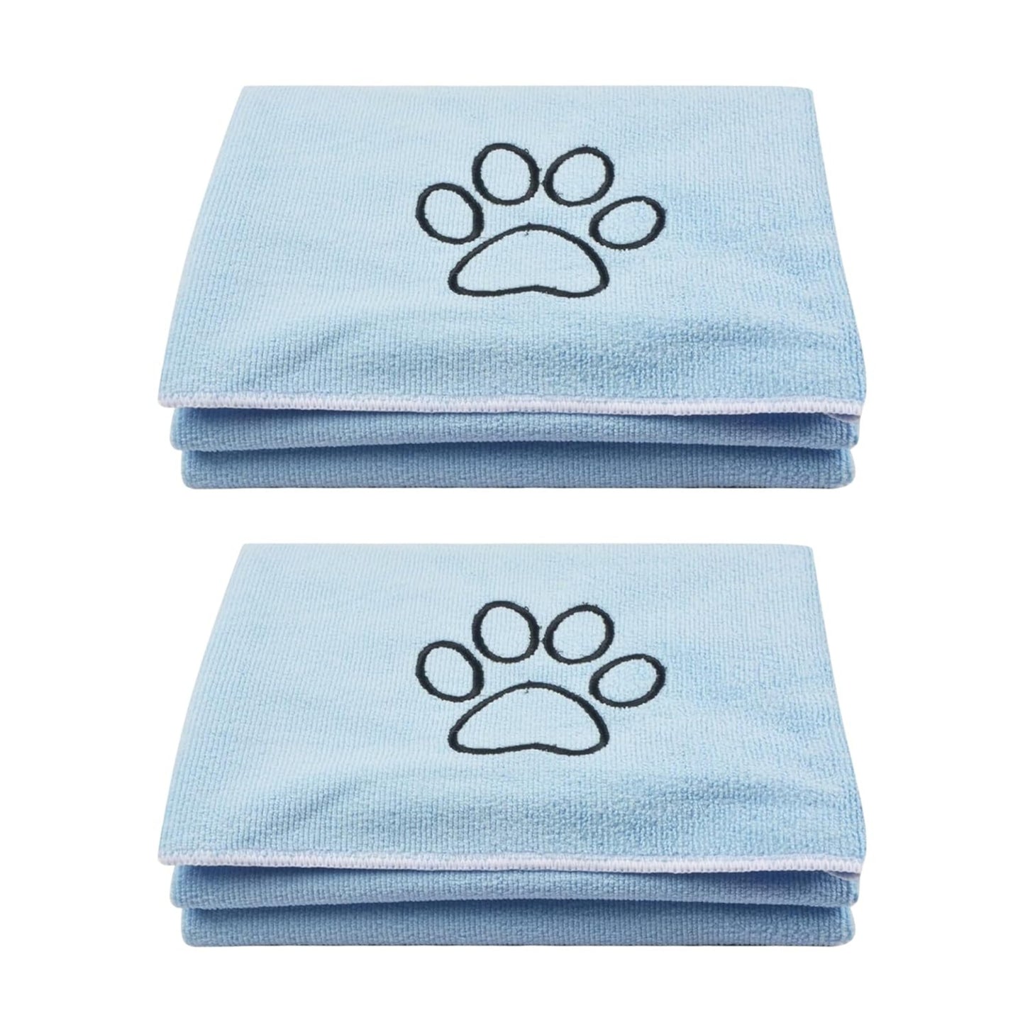 Foodie Puppies Dog Bathing Quick Drying Towel (60x115cm), Pack of 2