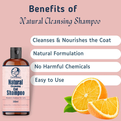 Foodie Puppies Natural Cleansing Mandarin Shampoo for Cats - 300 ml