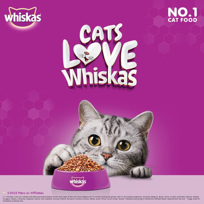Whiskas Dry Food for Adult Cats (1+ Years), Tuna Flavor, 1.2Kg