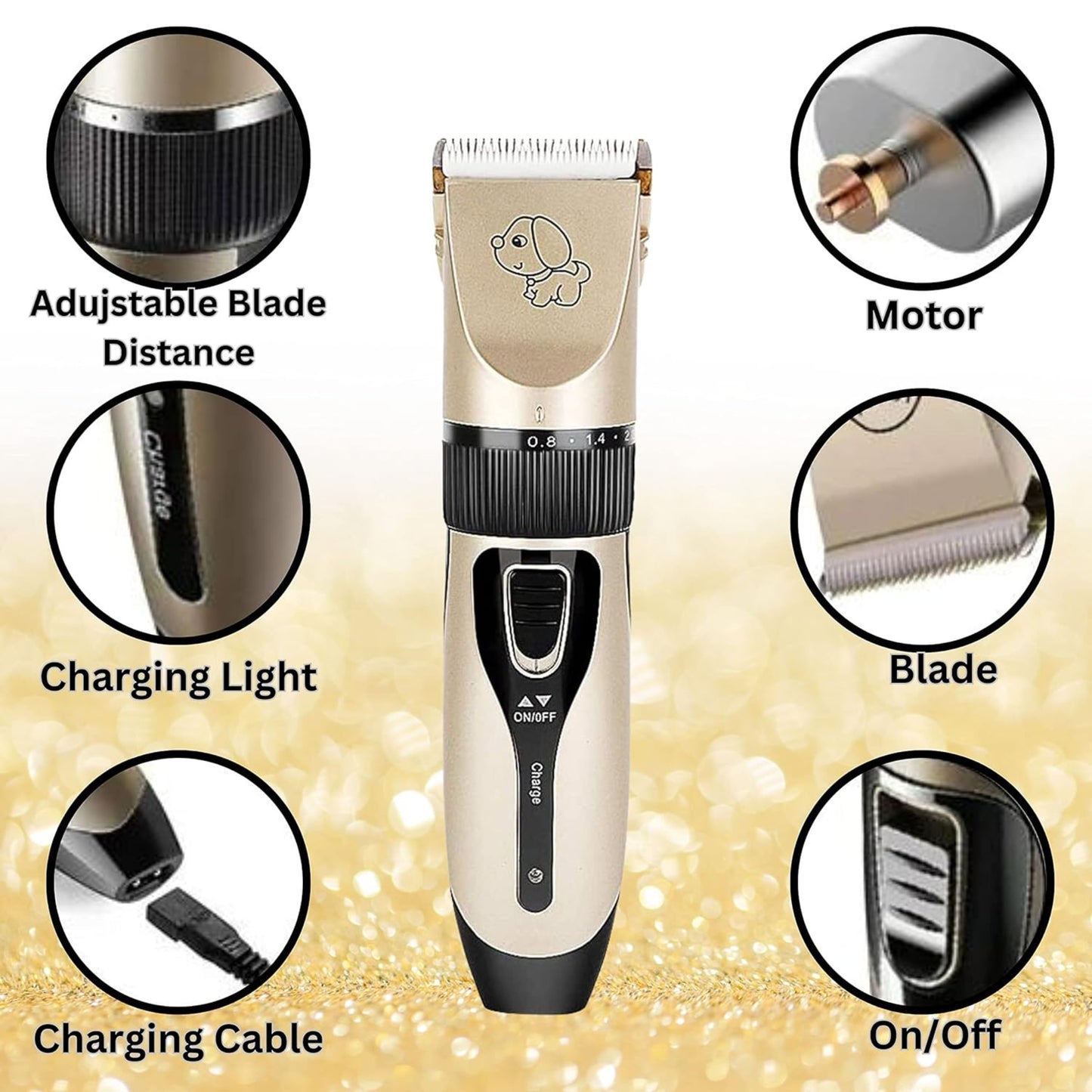 Foodie Puppies Rechargeable Electric Pet Hair Grooming Trimmer Kit