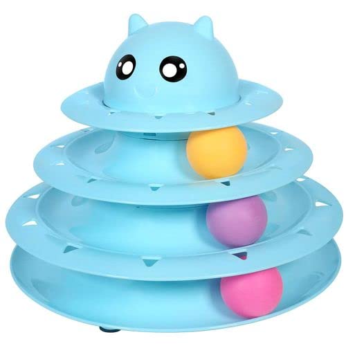 Foodie Puppies Interactive 3-Level Turntable Toy for Cats & Kittens