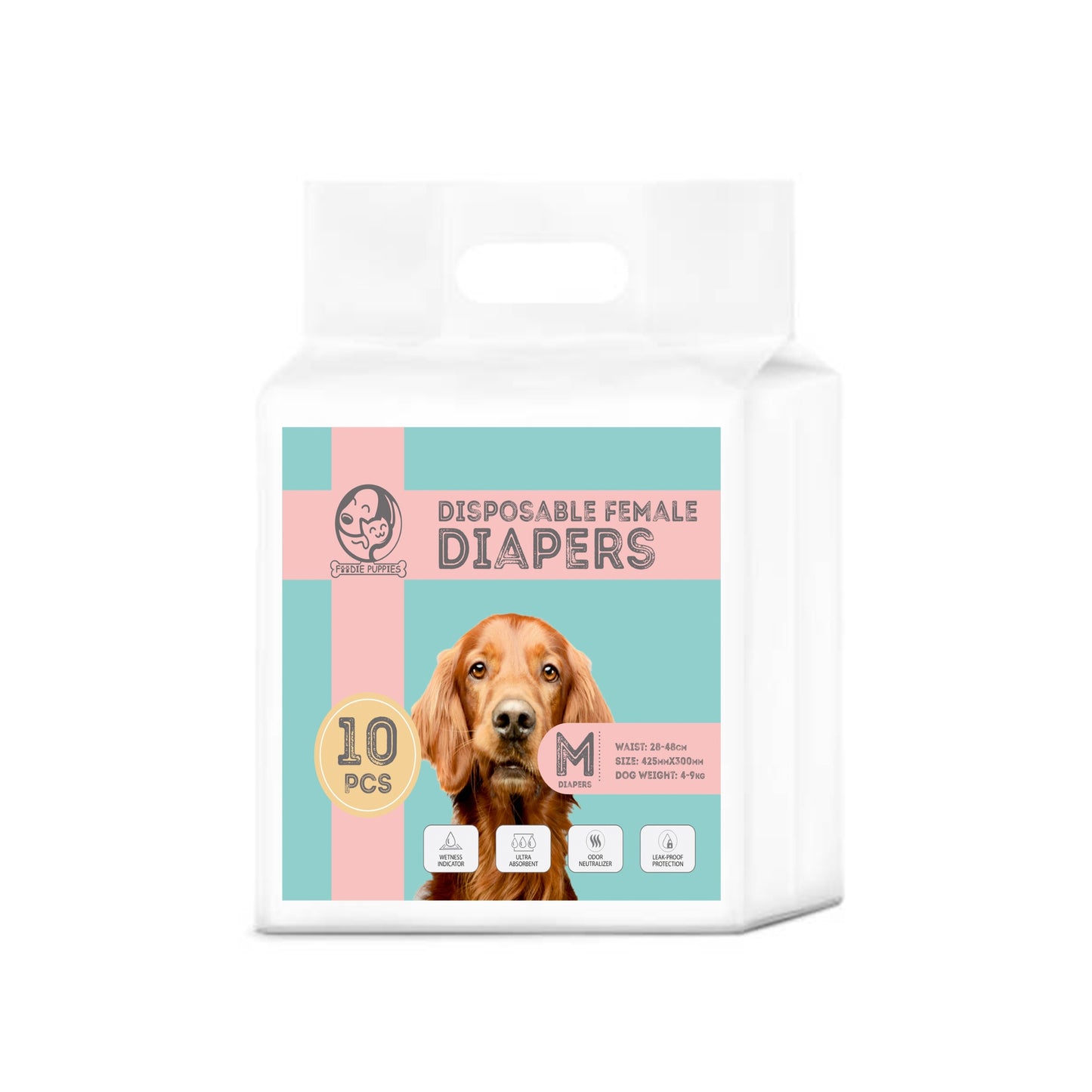 Foodie Puppies Disposable Dog Diapers for Female Dogs - Medium