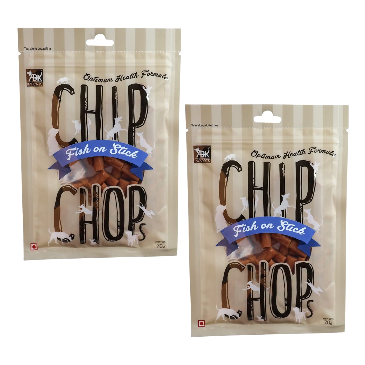 Chip Chops Dog Treats - Fish on Stick (70gm, Pack of 2)
