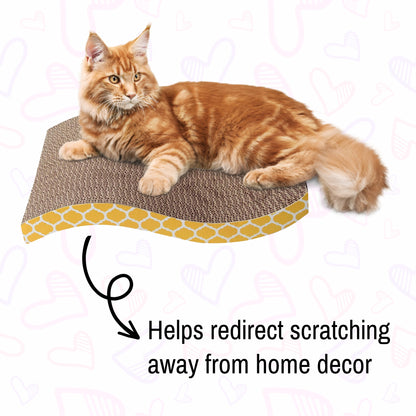 Foodie Puppies Corrugated Cardboard Wave Scratcher for Cats & Kittens