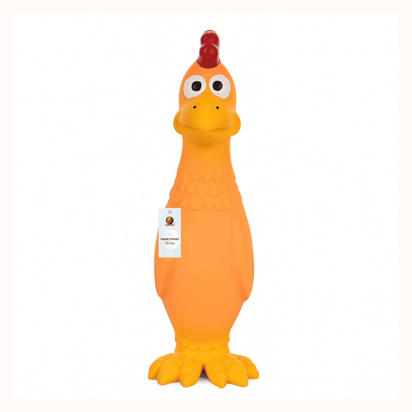 Orange & Yellow Hen Squeaky Dogs Toy