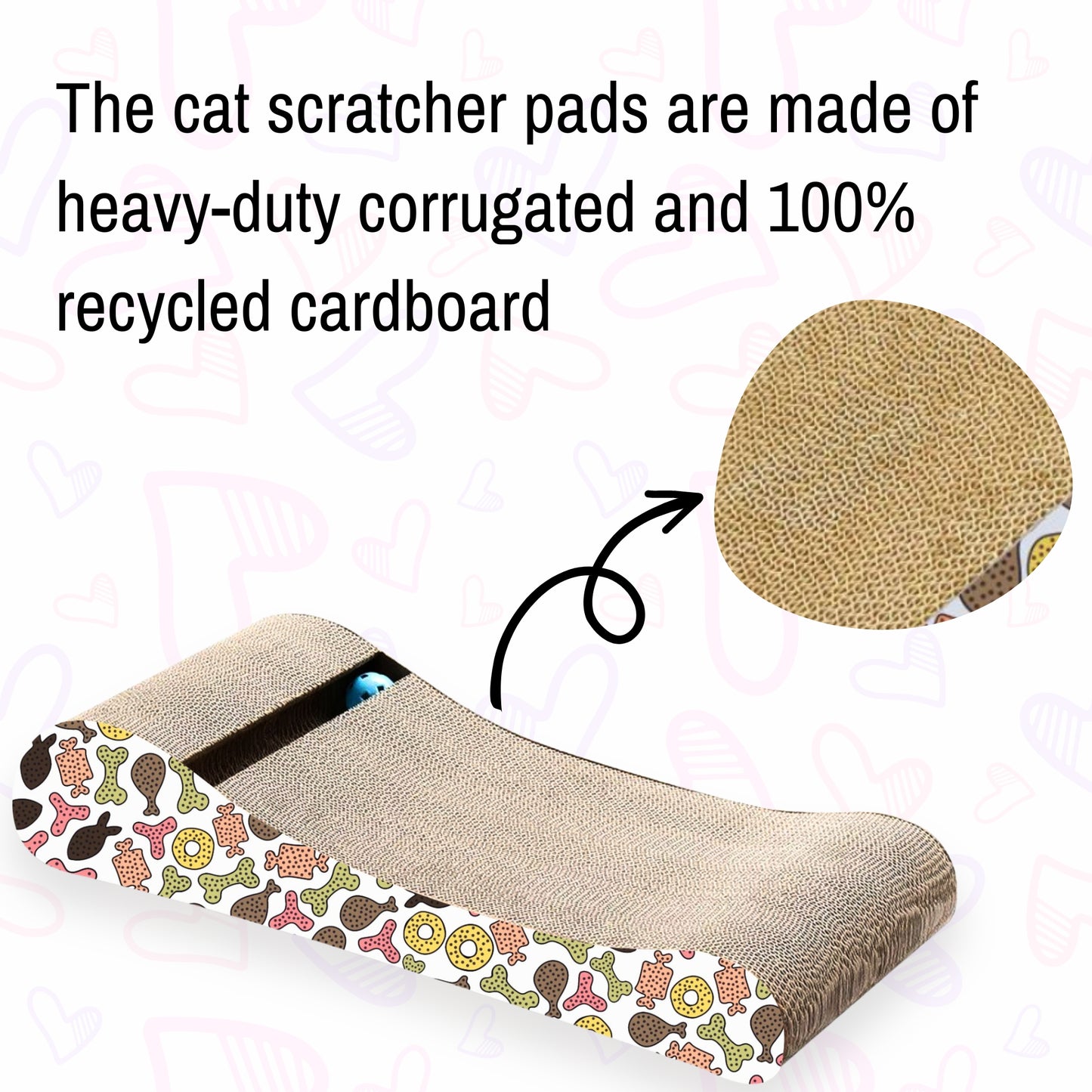Foodie Puppies Corrugated Slider Scratcher for Cats & Kittens
