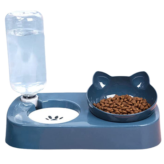 Foodie Puppies Cat Gravity Feeder Food & Water Bowl Set for Cats, Kittens, and Puppies