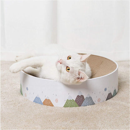 Foodie Puppies Corrugated Round Crater Scratcher for Cats & Kittens