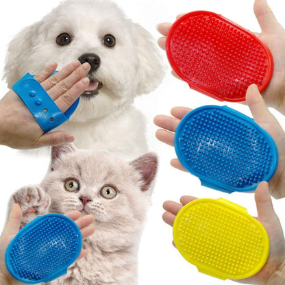 Foodie Puppies Pet Massaging and Bathing Brush/Glove (Color May Vary)