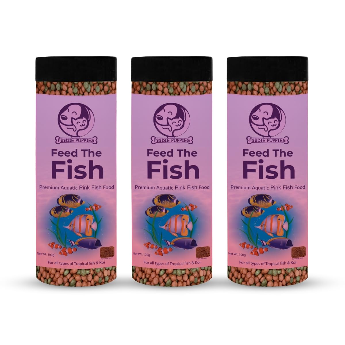 Foodie Puppies Nutritional Fish Food for Growth & Health 100g, Packof3