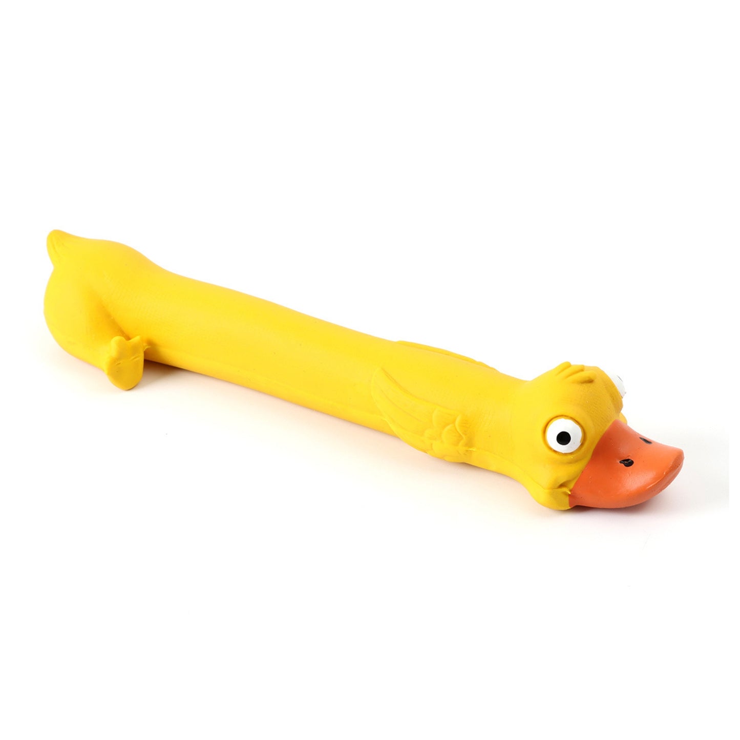 Foodie Puppies Latex Rubber Squeaky Dog Chew Toy - Yellow Duck