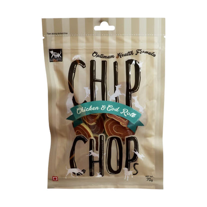 Chip Chops Dog Treats - Chicken & Codfish Roll (70gm)