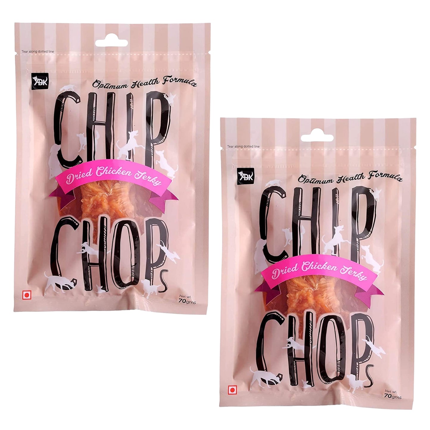 Chip Chops Dog Treats - Sun Dried Chicken Jerky (70gm, Pack of 2)