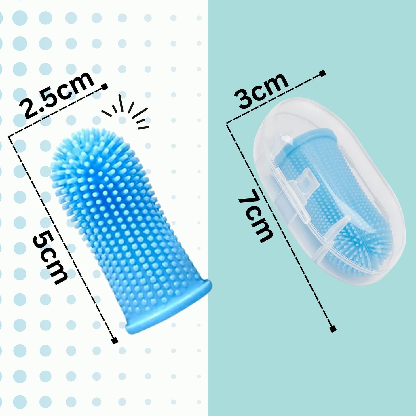 Foodie Puppies Silicone Finger Toothbrush for Dogs and Cats, Pack of 2