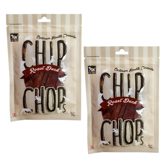Chip Chops Dog Treats - Roast Duck Strips (70gm, Pack of 2)