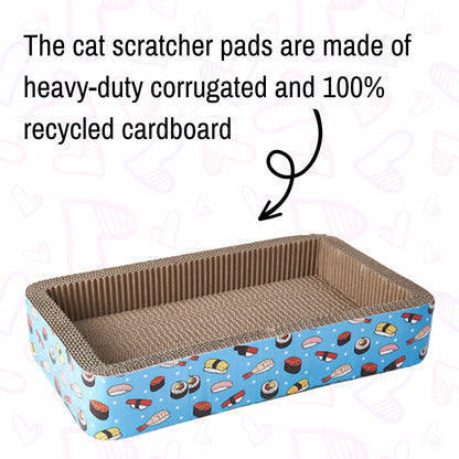 Foodie Puppies Corrugated Rectangle Crater Scratcher for Cats & Kittens