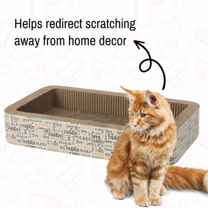 Foodie Puppies Corrugated Rectangle Crater Scratcher for Cats & Kittens