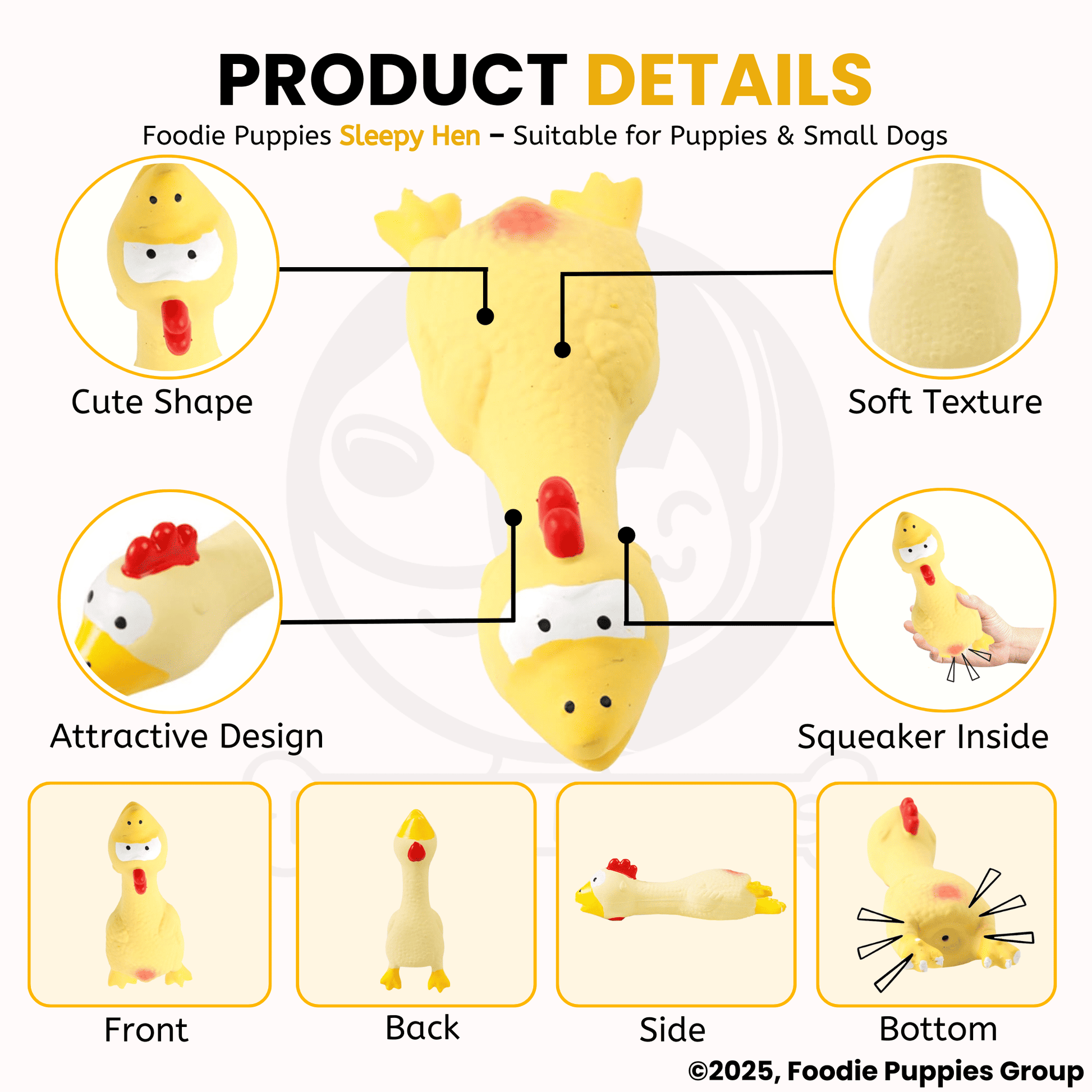 Yellow Sleepy Hen Toy
