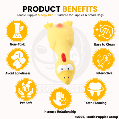 Yellow Sleepy Hen Toy