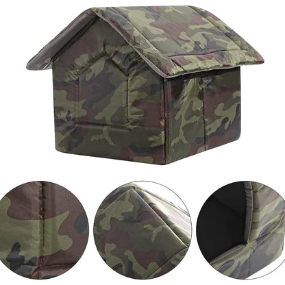 Foodie Puppies Soft & Foldable Army Print Hut for Puppies & Dogs (Small)