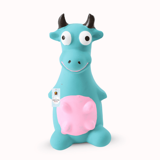 Squeaky Blue Bull Dog Toy
