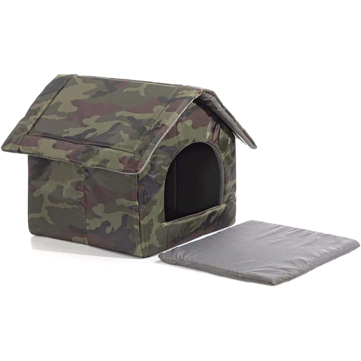 Foodie Puppies Soft & Foldable Army Print Hut for Puppies & Dogs (Large)